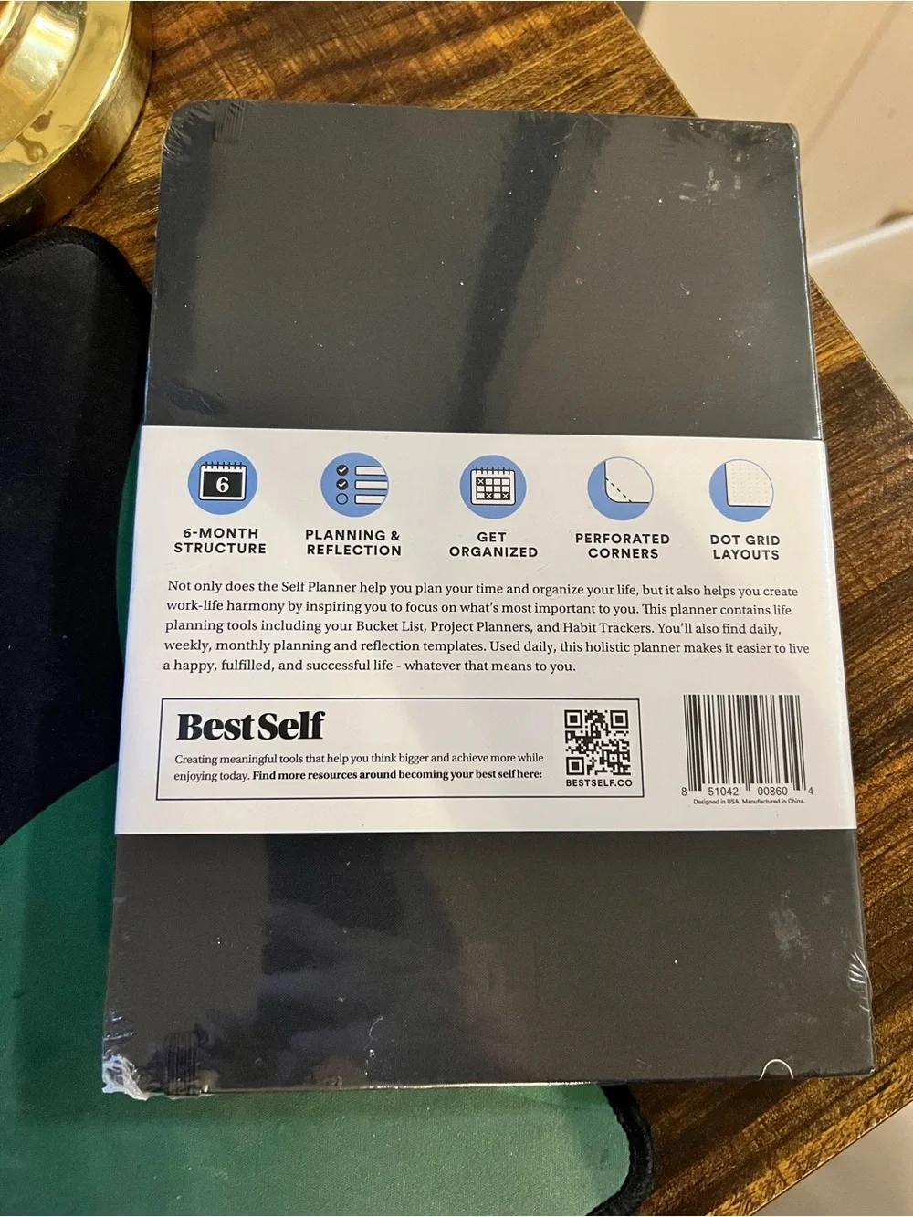 BestSelf Self Planner Hardcover Notebook - Black